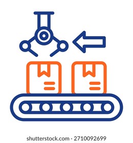 Línea de embalaje Icon Color Ilustración vectorial