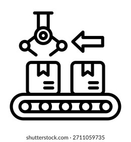 Línea de embalaje Icon Line Ilustración vectorial
