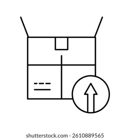 packaging linear economy line icon vector. packaging linear economy sign. isolated contour symbol black illustration