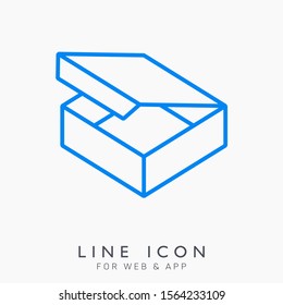 Packaging and logistick pictogram icon. Box for post service.