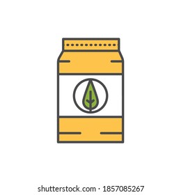 Packaging matcha color line icon. Pictogram for web page, mobile app, promo.