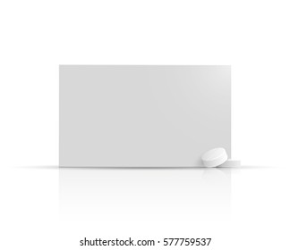 Packaging of medicines and pills. Vector template box for pharmaceuticals