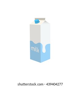 Packaging of milk. Milk box. Vector illustration