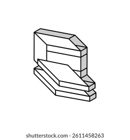 packaging mineral wool isometric icon vector. packaging mineral wool sign. isolated symbol illustration