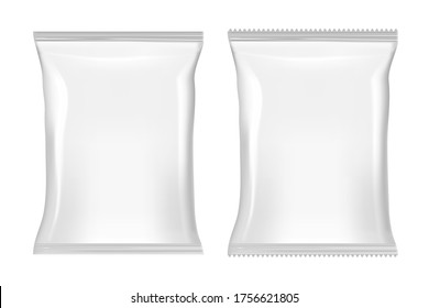 Packaging mock up isolated on white background. Realistic vector in 3D  illustration.