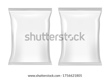 Packaging mock up isolated on white background. Realistic vector in 3D  illustration.