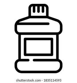 Packaging mouthwash icon. Outline packaging mouthwash vector icon for web design isolated on white background