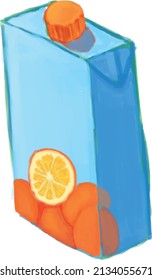 Packaging Of Orange Juice Clipart