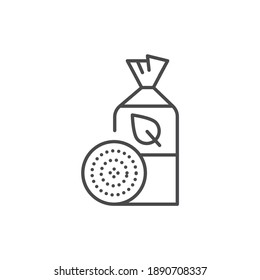Packaging organic crispbread сolor line icon. Pictogram for web page, mobile app, promo. UI UX GUI design element. Editable stroke.