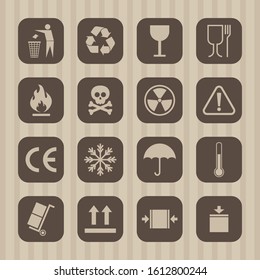 Packaging Package Signs Vector Symbols