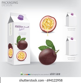Packaging passion fruit.illustration