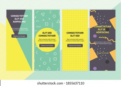 packaging, poster, card, flyer, cover, leaflet, yellow, green vector design template