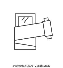 Packaging process line outline icon