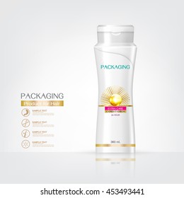 Packaging products Hair Care design, shampoo bottle templates. on White background