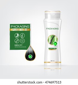 Packaging products Hair Care design, shampoo bottle templates on White background