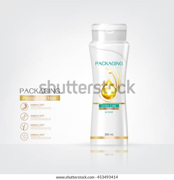 Packaging Products Hair Care Design Shampoo Bottle Templates On White Background 0888