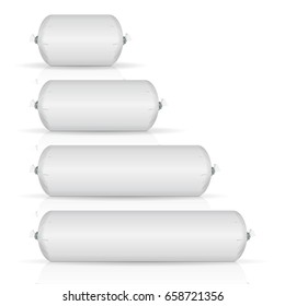 Packaging for sausage, pie or ice cream for your design and logo. It's easy to change colors. blank vector EPS 10 Mock Up