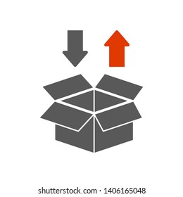 Packaging service vector icon business sign
