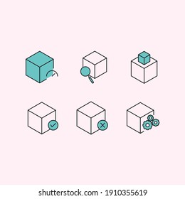 Packaging set icon, isolated Packaging set sign icon, vector illustration