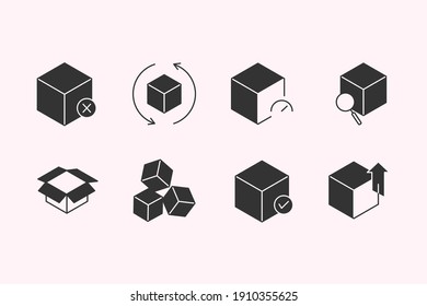 Packaging set icon, isolated Packaging set sign icon, vector illustration