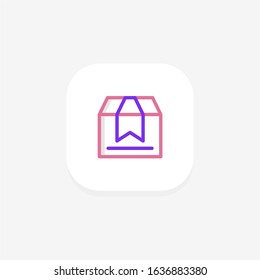 Packaging single icon color line art design