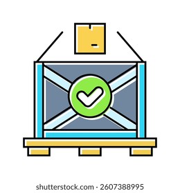 packaging solutions logistic manager color icon vector. packaging solutions logistic manager sign. isolated symbol illustration