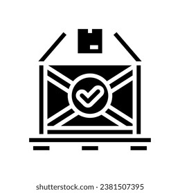 packaging solutions logistic manager glyph icon vector. packaging solutions logistic manager sign. isolated symbol illustration