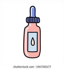 Packaging of SPF sunscreen. Sunscreen for the body. Tanning agent . Vector illustration in the doodle style