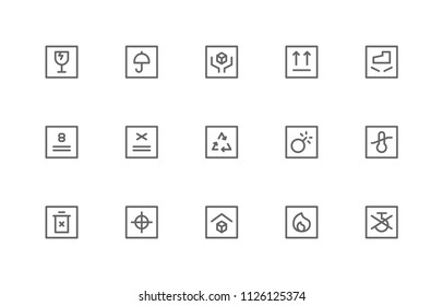 Packaging Symbol Icon Design Vector Fragile Handle with Care Do Not Step