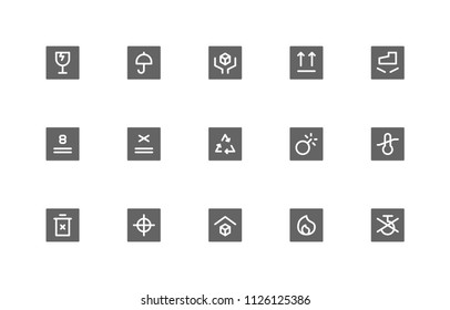 Packaging Symbol Icon Design Vector Fragile Handle with Care Do Not Step