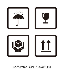Packaging symbol isolated on a white background