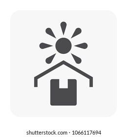Packaging symbol on white.