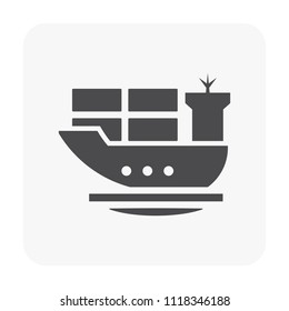 Packaging symbol on white.