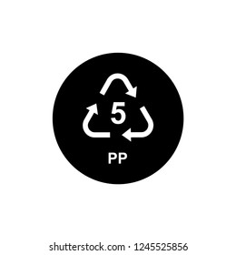 Packaging Symbol, Resin Icon, Plastic Wrapping, Recycle Plastic Packing Label, Packing Sign for Food, Food Safe.