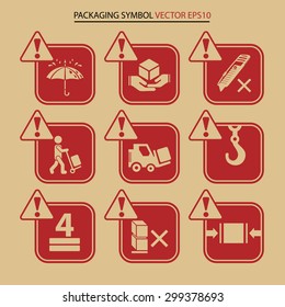 Packaging symbol, vector icon Illustration