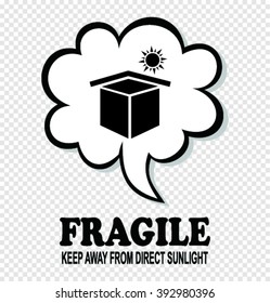  Packaging Symbols With Comic Bubble Speech Vector ( keep away from direct sunlight )