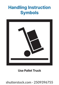 Símbolos de Embalagem. Manipulando Símbolos de Instrução. Use Pallet Truck.