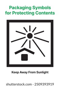 Packaging Symbols. Packaging Symbols for Protecting Contents. Keep Away From Sunlight.