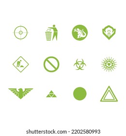 Packaging symbols set, vector Set of packaging products design symbol Packaging label cargo isolated symbols set