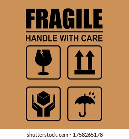 Packaging symbols. Vector package signs. Set of Logistic Icon illustration.