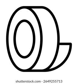 Packaging tape icon line style illustration