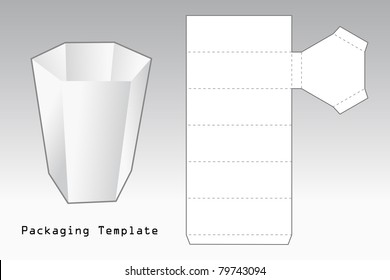 packaging template a case with six sides