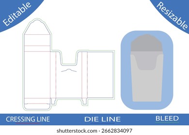 Packaging template die cut lines dieline