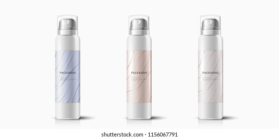 Packaging template hair spray vector design illustration.
