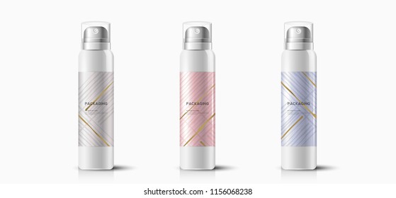 Packaging template hair spray vector design illustration.