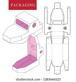 Packaging template ship concept for business.