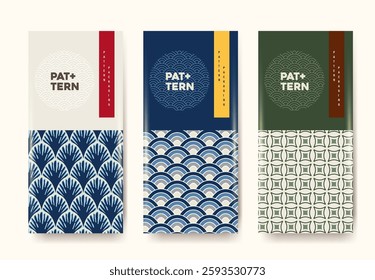 Packaging templates japanese pattern background of luxury or premium products