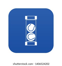 Packaging of tennis balls icon digital blue for any design isolated on white vector illustration