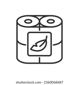 Packaging of toilet paper, linear icon. Line with editable stroke