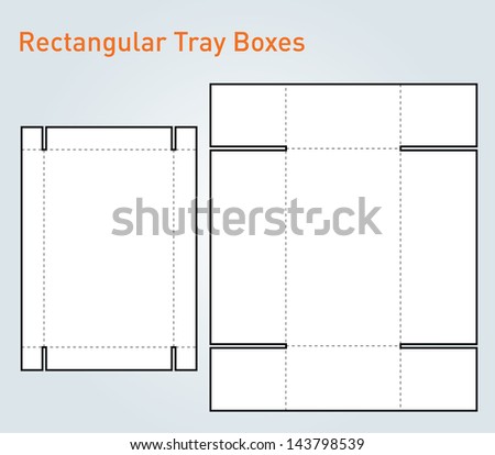 packaging tray box template vector stock vector royalty free
